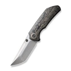 WEKNIFE Thug XL Thumb Stud Knife Black With Laser Pattern Titanium Handle (3.35" Gray Hand Rubbed CPM 20CV Blade, Satin Flat WE20028D-5 -WE KNIFE Sales weknife thug xl thumb stud knife black with laser pattern titanium handle 335 gray hand rubbed cpm 20cv blade satin flat we20028d 5 518712