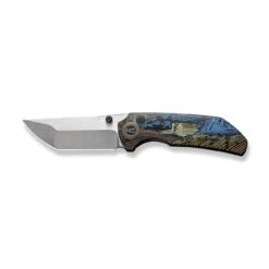 WEKNIFE Thug XL Thumb Stud Knife Black With Laser Pattern Titanium Handle (3.35" Hand Polished Satin CPM 20CV Blade) WE20028D-6 -WE KNIFE Sales weknife thug xl thumb stud knife black with laser pattern titanium handle 335 hand polished satin cpm 20cv blade we20028d 6 695635
