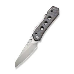 WEKNIFE Vision R Manual Thumb Knife Titanium Handle (3.54" CPM 20CV Blade) WE21031-6 -WE KNIFE Sales weknife vision r manual thumb knife tiger stripe pattern flamed titanium handle 354 silver bead blasted cpm 20cv blade we21031 6 735994