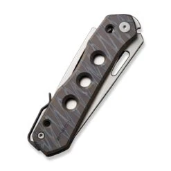 WEKNIFE Vision R Manual Thumb Knife Titanium Handle (3.54" CPM 20CV Blade) WE21031-6 -WE KNIFE Sales weknife vision r manual thumb knife tiger stripe pattern flamed titanium handle 354 silver bead blasted cpm 20cv blade we21031 6 737538
