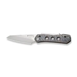WEKNIFE Vision R Manual Thumb Knife Titanium Handle (3.54" CPM 20CV Blade) WE21031-6 -WE KNIFE Sales weknife vision r manual thumb knife tiger stripe pattern flamed titanium handle 354 silver bead blasted cpm 20cv blade we21031 6 746359