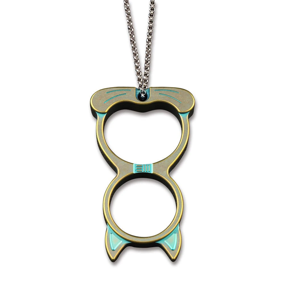 WEKNIFE WE Cat Titanium Material Collectible Knuckle With S/S Bead Chain A-07A 3 WEKNIFE WE Cat Titanium Material Collectible Knuckle With S/S Bead Chain A-07A - Image 2