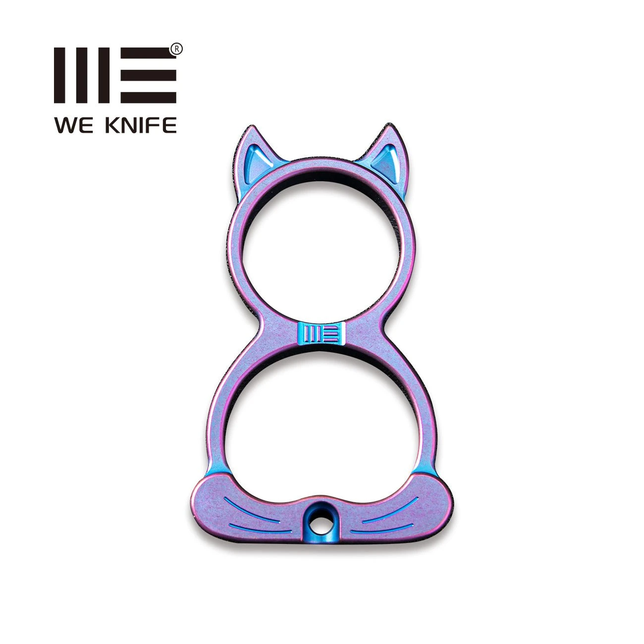 WEKNIFE WE Cat Titanium Material Collectible Knuckle With S/S Bead Chain A-07B 3 WEKNIFE WE Cat Titanium Material Collectible Knuckle With S/S Bead Chain A-07B