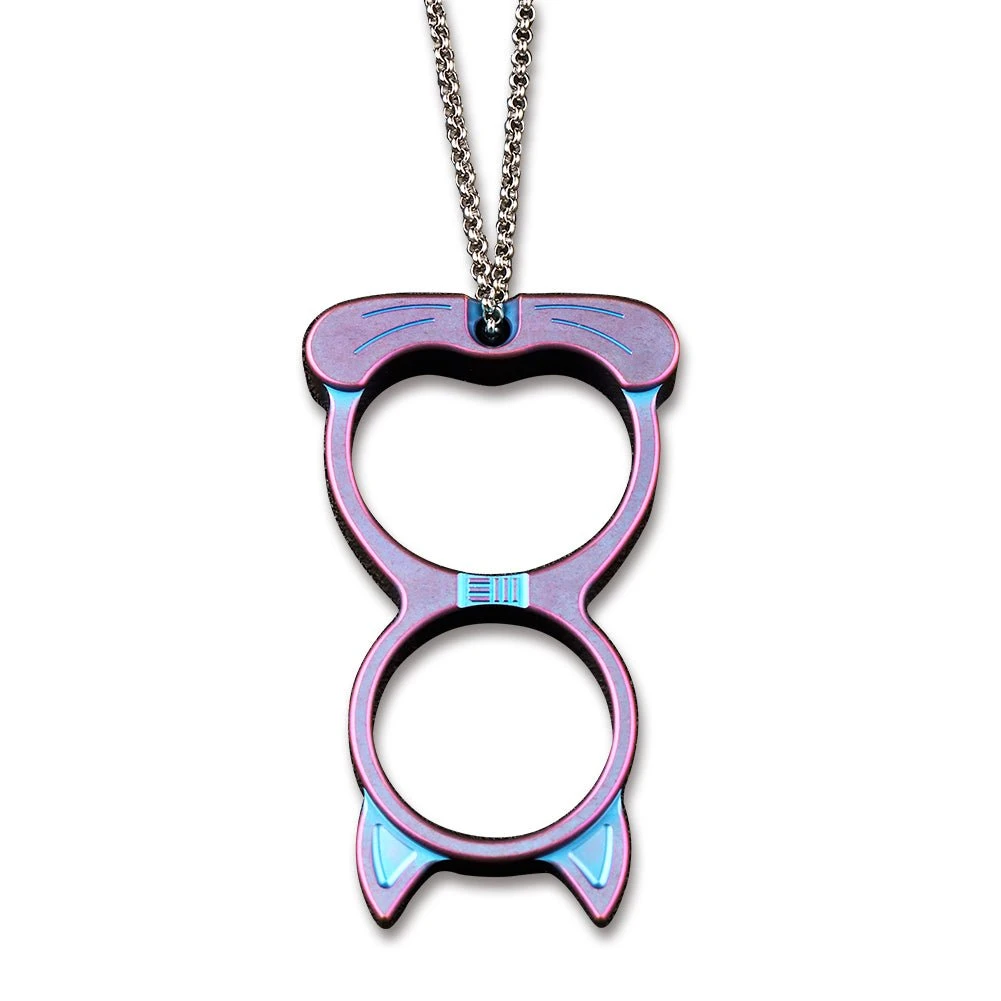 WEKNIFE WE Cat Titanium Material Collectible Knuckle With S/S Bead Chain A-07B 4 WEKNIFE WE Cat Titanium Material Collectible Knuckle With S/S Bead Chain A-07B - Image 2