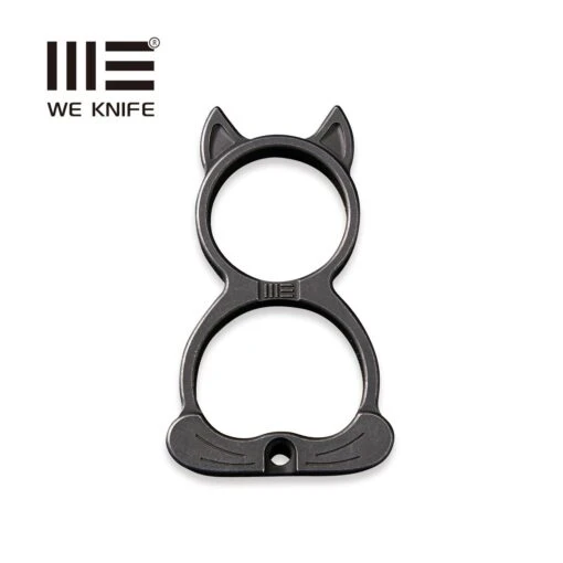 WEKNIFE WE Cat Titanium Material Collectible Knuckle With S/S Bead Chain A-07E -WE KNIFE Sales weknife we cat titanium material collectible knuckle with ss bead chain a 07e 470541