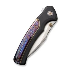 WEKNIFE Ziffius Flipper & Thumb Stud & Button Lock Knife Titanium Handle (3.7" CPM 20CV Blade) WE22024D-2 17 WEKNIFE Ziffius Flipper & Thumb Stud & Button Lock Knife Titanium Handle (3.7" CPM 20CV Blade) WE22024D-2 -WE KNIFE Sales weknife ziffius button lock knife black titanium handle with flamed titanium integral spacer 37 hand rubbed satin cpm 20cv blade we22024d 2 243850