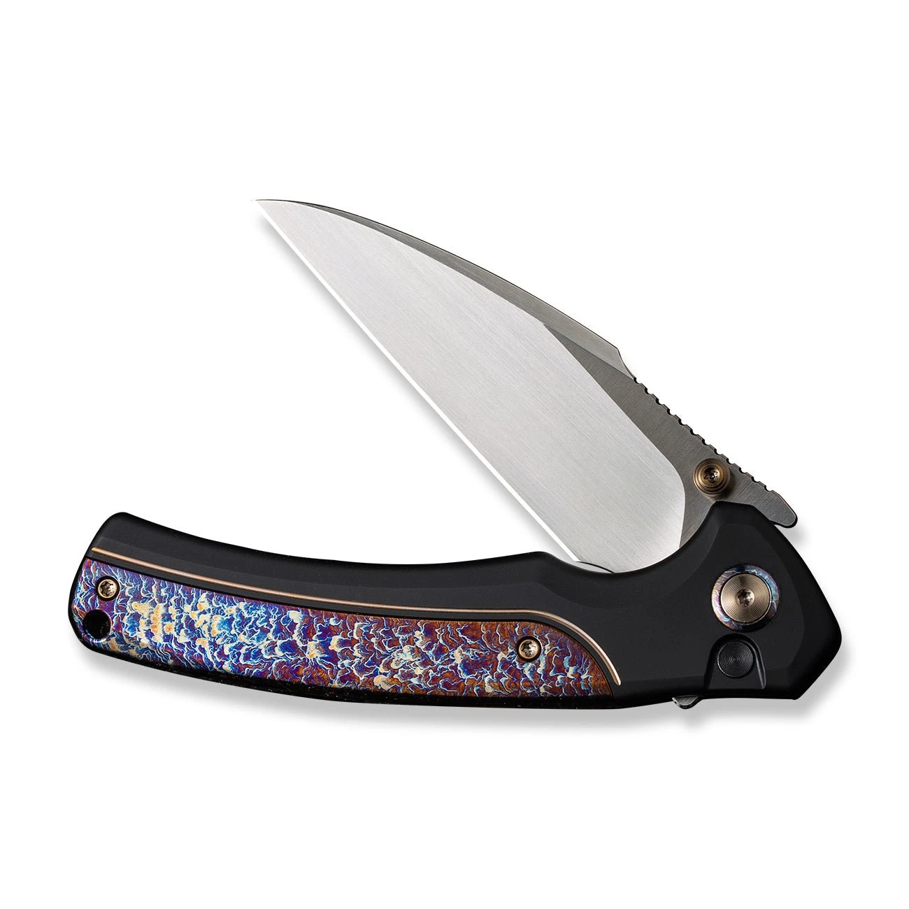 WEKNIFE Ziffius Flipper & Thumb Stud & Button Lock Knife Titanium Handle (3.7" CPM 20CV Blade) WE22024D-2 7 WEKNIFE Ziffius Flipper & Thumb Stud & Button Lock Knife Titanium Handle (3.7" CPM 20CV Blade) WE22024D-2 - Image 5