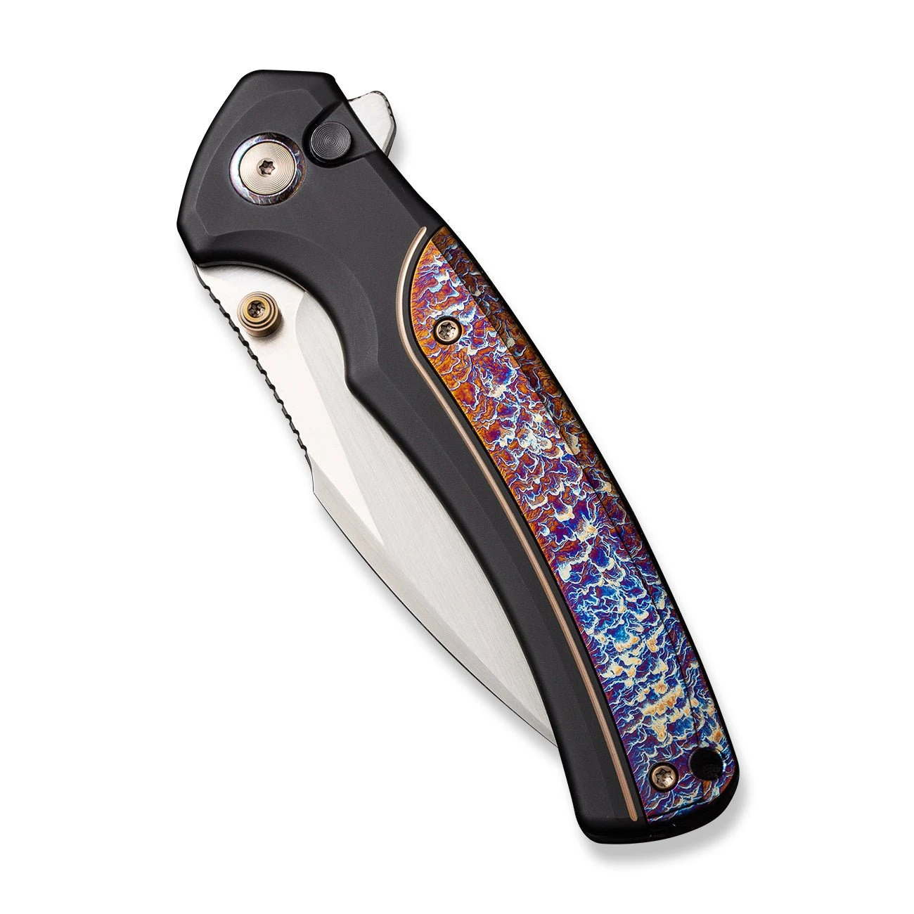WEKNIFE Ziffius Flipper & Thumb Stud & Button Lock Knife Titanium Handle (3.7" CPM 20CV Blade) WE22024D-2 8 WEKNIFE Ziffius Flipper & Thumb Stud & Button Lock Knife Titanium Handle (3.7" CPM 20CV Blade) WE22024D-2 - Image 6