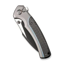 WEKNIFE Ziffius Flipper & Thumb Stud & Button Lock Knife Titanium Handle With Carbon Fiber Integral Spacer (3.7" CPM 20CV Blade) WE22024A-1 16 WEKNIFE Ziffius Flipper & Thumb Stud & Button Lock Knife Titanium Handle With Carbon Fiber Integral Spacer (3.7" CPM 20CV Blade) WE22024A-1 -WE KNIFE Sales weknife ziffius button lock knife gray titanium handle with twill carbon fiber integral spacer 37 black stonewashed cpm 20cv blade we22024a 1 728531