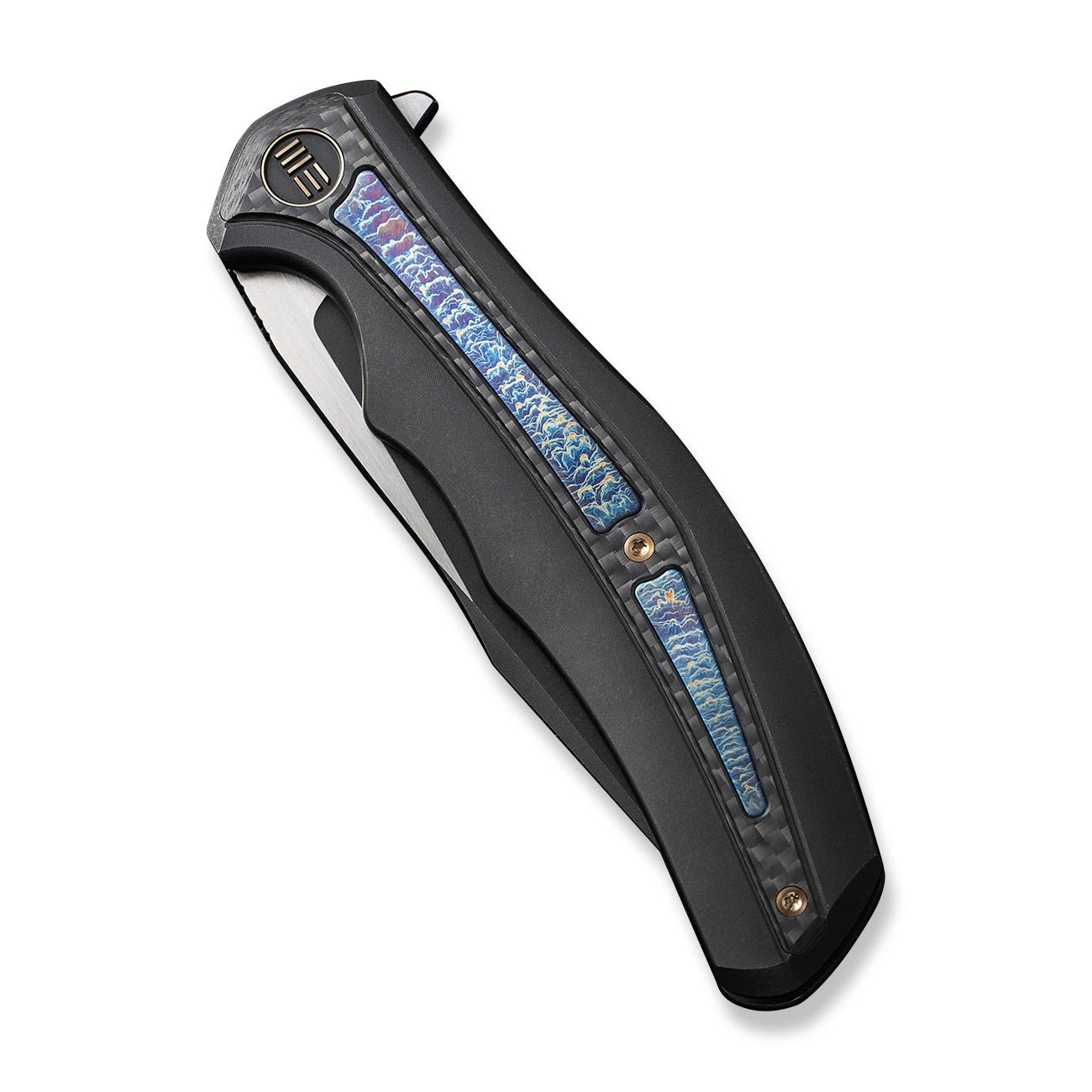 WEKNIFE Zonda Flipper Knife Titanium Handle With Carbon Fiber (4.05" CPM 20CV Blade) WE22016-1 7 WEKNIFE Zonda Flipper Knife Titanium Handle With Carbon Fiber (4.05" CPM 20CV Blade) WE22016-1 - Image 6