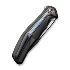 WEKNIFE Zonda Flipper Knife Titanium Handle With Carbon Fiber (4.05" CPM 20CV Blade) WE22016-1 17 WEKNIFE Zonda Flipper Knife Titanium Handle With Carbon Fiber (4.05" CPM 20CV Blade) WE22016-1 -WE KNIFE Sales weknife zonda flipper knife black titanium handle with twill carbon fiber flamed titanium inlay 405 black stonewashed cpm 20cv blade satin flat we22016 1 666338