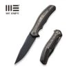 WEKNIFE Zonda Flipper Knife Titanium Handle With Carbon Fiber (4.05" CPM 20CV Blade) WE22016-3 2 WEKNIFE Zonda Flipper Knife Titanium Handle With Carbon Fiber (4.05" CPM 20CV Blade) WE22016-3 -WE KNIFE Sales weknife zonda flipper knife bronze black titanium handle with bronze titanium copper foil carbon fiber inlay 405 black stonewashed bevels black brushed flats cp 161410