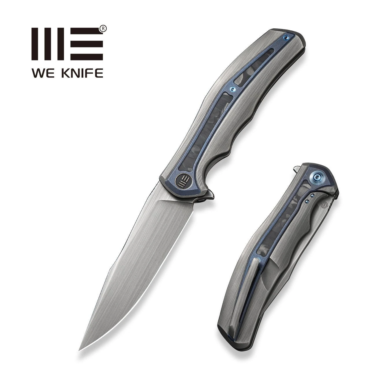 WEKNIFE Zonda Flipper Knife Titanium Handle With Carbon Fiber (4.05" CPM 20CV Blade) WE22016-4 3 WEKNIFE Zonda Flipper Knife Titanium Handle With Carbon Fiber (4.05" CPM 20CV Blade) WE22016-4